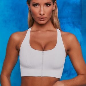 Bo+tee zip up sports bra